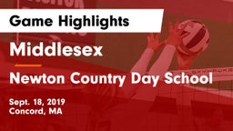 Middlesex  vs Newton Country Day School Game Highlights - Sept. 18, 2019