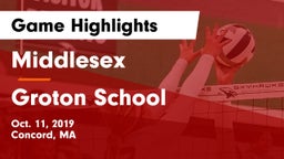 Middlesex  vs Groton School  Game Highlights - Oct. 11, 2019
