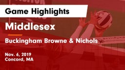 Middlesex  vs Buckingham Browne & Nichols  Game Highlights - Nov. 6, 2019