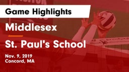 Middlesex  vs St. Paul's School Game Highlights - Nov. 9, 2019