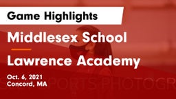 Middlesex School vs Lawrence Academy  Game Highlights - Oct. 6, 2021