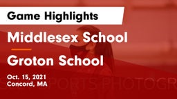 Middlesex School vs Groton School  Game Highlights - Oct. 15, 2021