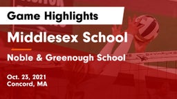 Middlesex School vs Noble & Greenough School Game Highlights - Oct. 23, 2021