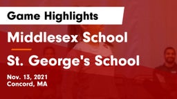 Middlesex School vs St. George's School Game Highlights - Nov. 13, 2021