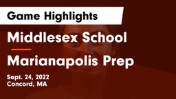 Middlesex School vs Marianapolis Prep Game Highlights - Sept. 24, 2022