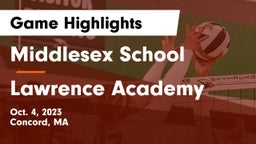 Middlesex School vs Lawrence Academy Game Highlights - Oct. 4, 2023