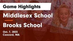 Middlesex School vs Brooks School Game Highlights - Oct. 7, 2023