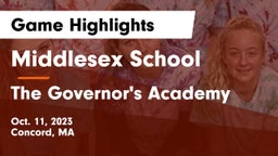 Middlesex School vs The Governor's Academy Game Highlights - Oct. 11, 2023