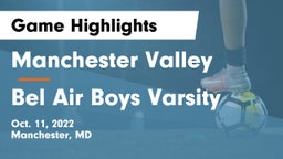 Manchester Valley  vs Bel Air Boys Varsity Game Highlights - Oct. 11, 2022