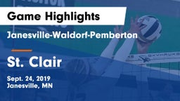 Janesville-Waldorf-Pemberton  vs St. Clair  Game Highlights - Sept. 24, 2019