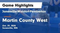 Janesville-Waldorf-Pemberton  vs Martin County West  Game Highlights - Oct. 29, 2020