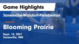Janesville-Waldorf-Pemberton  vs Blooming Prairie  Game Highlights - Sept. 14, 2021