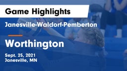 Janesville-Waldorf-Pemberton  vs Worthington  Game Highlights - Sept. 25, 2021