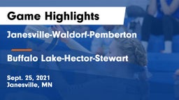 Janesville-Waldorf-Pemberton  vs Buffalo Lake-Hector-Stewart  Game Highlights - Sept. 25, 2021