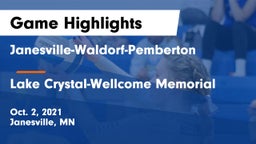 Janesville-Waldorf-Pemberton  vs Lake Crystal-Wellcome Memorial  Game Highlights - Oct. 2, 2021