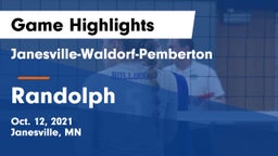 Janesville-Waldorf-Pemberton  vs Randolph  Game Highlights - Oct. 12, 2021