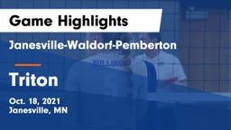 Janesville-Waldorf-Pemberton  vs Triton  Game Highlights - Oct. 18, 2021
