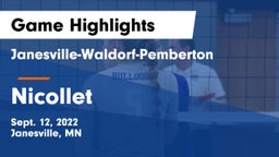 Janesville-Waldorf-Pemberton  vs Nicollet  Game Highlights - Sept. 12, 2022