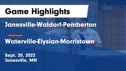 Janesville-Waldorf-Pemberton  vs Waterville-Elysian-Morristown  Game Highlights - Sept. 20, 2022