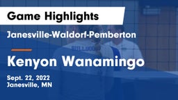 Janesville-Waldorf-Pemberton  vs Kenyon Wanamingo Game Highlights - Sept. 22, 2022