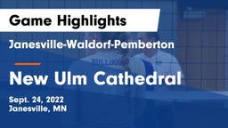 Janesville-Waldorf-Pemberton  vs New Ulm Cathedral  Game Highlights - Sept. 24, 2022