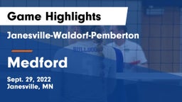 Janesville-Waldorf-Pemberton  vs Medford  Game Highlights - Sept. 29, 2022