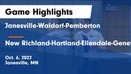 Janesville-Waldorf-Pemberton  vs New Richland-Hartland-Ellendale-Geneva  Game Highlights - Oct. 6, 2022
