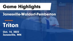 Janesville-Waldorf-Pemberton  vs Triton  Game Highlights - Oct. 14, 2022