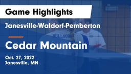 Janesville-Waldorf-Pemberton  vs Cedar Mountain Game Highlights - Oct. 27, 2022