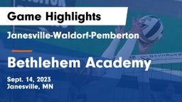 Janesville-Waldorf-Pemberton  vs Bethlehem Academy Game Highlights - Sept. 14, 2023