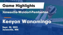 Janesville-Waldorf-Pemberton  vs Kenyon Wanamingo Game Highlights - Sept. 30, 2023