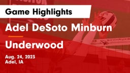 Adel DeSoto Minburn vs Underwood  Game Highlights - Aug. 24, 2023