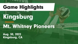 Kingsburg  vs Mt. Whitney  Pioneers Game Highlights - Aug. 30, 2022