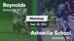 Matchup: Reynolds  vs. Asheville School 2016