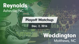 Matchup: Reynolds  vs. Weddington  2016