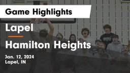 Lapel  vs Hamilton Heights  Game Highlights - Jan. 12, 2024