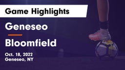 Geneseo  vs Bloomfield Game Highlights - Oct. 18, 2022
