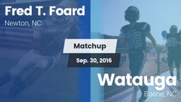 Matchup: Fred T. Foard High S vs. Watauga  2016