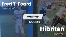 Matchup: Fred T. Foard High S vs. Hibriten  2016