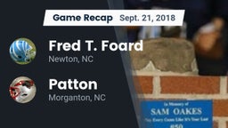 Recap: Fred T. Foard  vs. Patton  2018