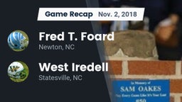 Recap: Fred T. Foard  vs. West Iredell  2018