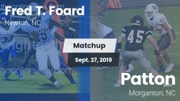 Matchup: Fred T. Foard High S vs. Patton  2019