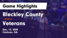 Bleckley County  vs Veterans  Game Highlights - Dec. 12, 2020