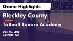 Bleckley County  vs Tattnall Square Academy  Game Highlights - Dec. 29, 2020