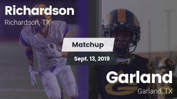 Matchup: Richardson High vs. Garland  2019