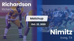 Matchup: Richardson High vs. Nimitz  2020