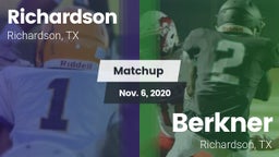 Matchup: Richardson High vs. Berkner  2020