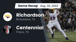 Recap: Richardson  vs. Centennial  2022