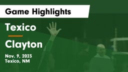 Texico  vs Clayton  Game Highlights - Nov. 9, 2023