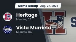 Recap: Heritage  vs. Vista Murrieta  2021